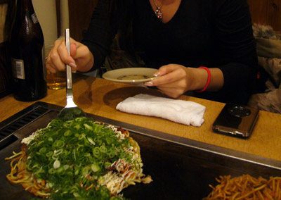 Me at Takki’s seat in Okonomiyaki shop