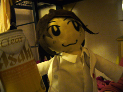 Takki doll with Asahi coffee