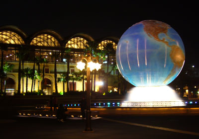globe at night